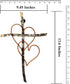 RELY+ Entwined Hearts Wall Cross Metal 13 X 9 Inch Entangled Heart Iron Wall Cross Love Heart Gift for Adult Living Room Decor Bedroom Wall Decora...