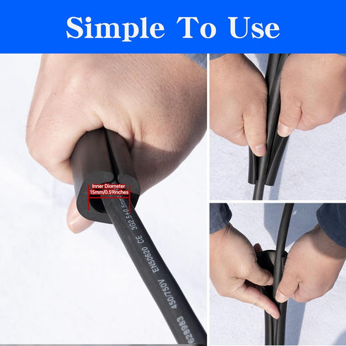 EV Charger Cable Protector, Garage Door Pass Through, Electric Car Charging Cable Protector, Heavy-Duty Soft Rubber, ID 15mm, for Tesla Gen 3 Wall...