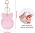 Hicarer 12 Pieces Fluffy Pom Pom Keychain Bulk Bow Rhinestone Faux Pompoms Keyring for Girls Women Bags Craft, 12 Colors (Pastel Colors)...