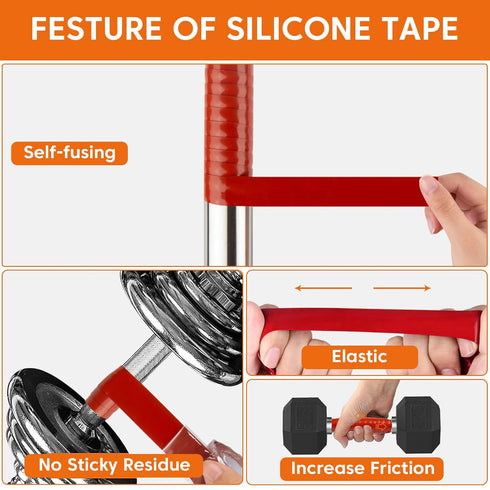 2 Rolls Self Fusing Silicone Tape - 1in(W) X 10ft(L) Waterproof Tape, Water Leak Seal Tape, Rescue Tape, Plumbing Hose Repair Tape, Rubber Tape fo...