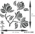 Stencils for Walls: Magnolia Stencil, 8.5 x 8.5 inch (M) - Classic Flower Floral Ancient Tree Stencils for Painting Template...