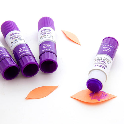 BAZIC Washable Disappearing Purple Glue Stick 8g / 0.28 Oz., Color Acid Free Glue Sticks for Photos Paper Kids at School Office (4/Pack), 2-Pack...