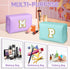 Initial Cosmetic Bag, PU Leather Waterproof Travel Toiletry Bag, Monogrammed Gifts for women, Personalized Birthday Gift for Sister Friends, Cute ...