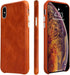 TOOVREN for iPhone X Leather Case Protective Ultra Thin Vintage Anti-Slip Grip Shell Hard Back Cover for iPhone X /10 5.8'' Brown...
