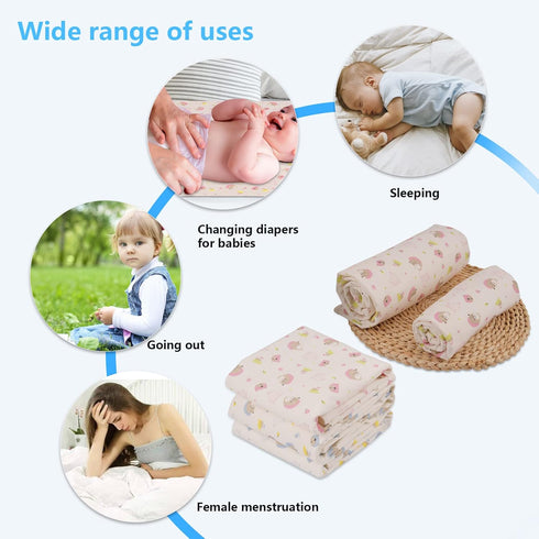 1 Pcs 27x35Inches Waterproof Changing Pads,Reusable Leak Proof Crib Disaper Pads,Portable Unisex Baby Changing Mat for Home&Travel.(Pink)...