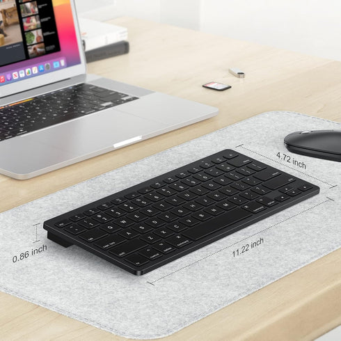 OMOTON Bluetooth Keyboard for Mac, Compact Wireless Keyboard Compatible with MacBook Pro/Air, iMac, iMac Pro, Mac Mini, Mac Pro Laptop and PC (Bla...
