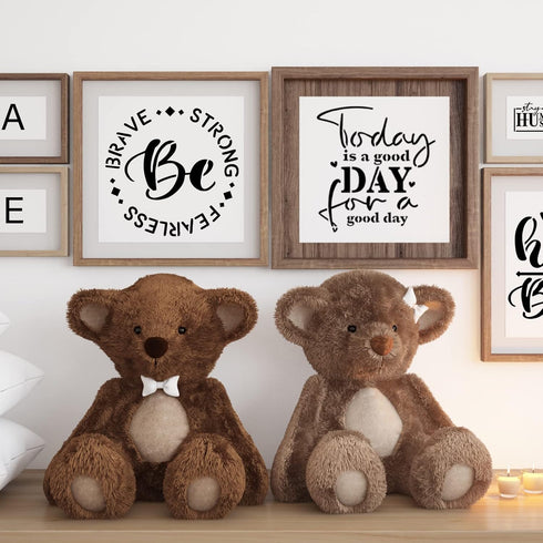 Word Stencils for Painting On Wood Sign Canvas Fabric, Reusable Welcome Farmhouse Burning Inspirational Art Craft Paint Stencil for Shirt Family F...