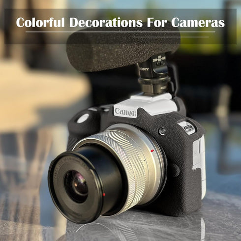 R50 Camera Case, Buttons Marking Protective Camera Cover for Canon EOS R50 Mirrorless Vlogging Camera, Soft Silicone Case Lightweight Body Skin Ba...