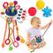 Montessori Pull String Toys for Babies 0-6 6-12 Months Baby Sensory Toys Balls Toddler Travel Infant Toys 9 10 12-18 Month Teethers Developmental ...
