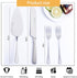 Cake Cutting Set for Wedding, Wedding Cake Knife and Server set, Forks and Cutter Pie Spatula Birthday Anniversary Christmas Gift of 4 (Silver)...