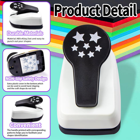 Star Hole Puncher, Star Paper Punch, Star Punch, Shape Hole Punches, Star Craft Punch, Paper Shape Punches, Paper Punches for Crafting Shapes, Sta...