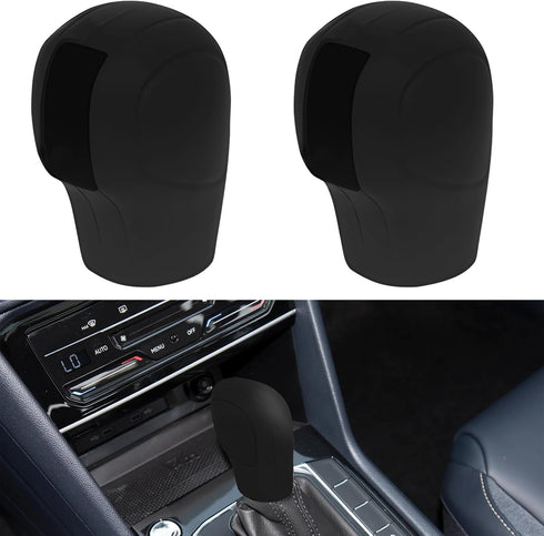 2 PCS Car Shift Cover, Silicone Auto Knob Shift Handle Cover, Comfortable Feeling, Suitable for Most Models (Black)...