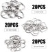 BronaGrand 60pcs Assorted Multi-Purpose Metal D Ring Semi-Circular D Ring for Hardware Bags Ring Hand DIY Accessories - 1/2 Inch, 3/4 Inch, 1 Inch...