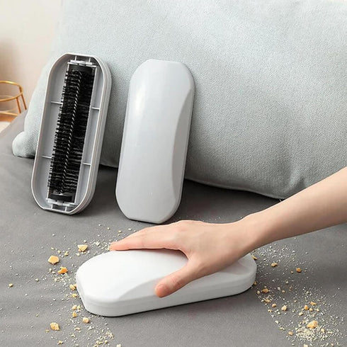 HURRISE Handheld Crumb Sweeper, Handy Rolling Bed Sweeping Brush, Crumb Brush, Reusable Home Soft Hair Debris Collector for Table Bed Sheet Clothe...