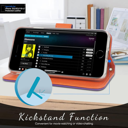 FYY Designed for iPhone SE Case 2022 (3rd Gen) / iPhone SE Case 2020 (2nd Gen) / iPhone 7 Case/iPhone 8 Case, Luxury PU Leather Wallet Phone Case ...