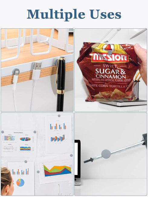 SMARTAKE 45 Pcs Refrigerator Magnets, Small Round Fridge Magnets, Multi-Use Premium Neodymium Office Magnets for Fridge, Whiteboard, Billboard in ...