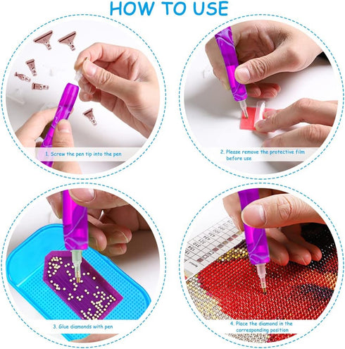 SENHAI 45 Pcs Diamond Art Painting Pen Kits, Diamond Art Pens Stainless & Plastic Steel Tips Personalized 5D Diamond Art Painting Accessories Tool...