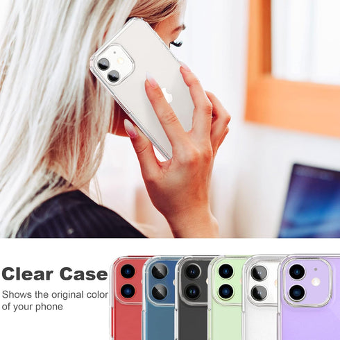 Compatible with iPhone 12 Case & 12 Pro Case Clear Soft Transparent Shockproof Protective Slim Thin Bumper Phone Cover for 12 and 12 Pro - 6.1 inc...
