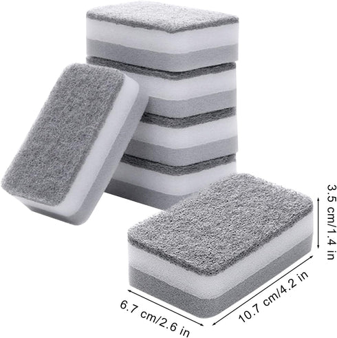 Individually Wrapped Sponges 40 Pack Kitchen Dishwashing Sponge Bulk, Non Scratch Dishes Scouring Pad Dishcloth, Odor-Free Sponge Wipes for Househ...