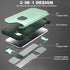 IDweel for iPhone 8 Case with Tempered Glass Screen Protector, for iPhone 7 Case, 3 in 1 Shockproof Slim Hybrid Heavy Duty Hard PC Cover Soft Sili...