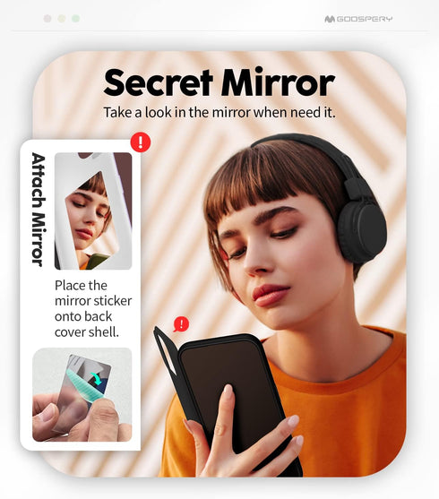 GOOSPERY Magnetic Door Bumper Compatible with iPhone 15 Case, Card Holder Wallet Easy Magnet Auto Closing Protective Dual Layer Sturdy Phone Back ...