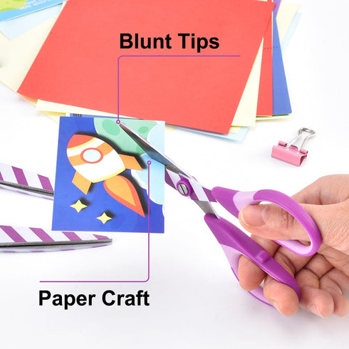 Craft Scissors Set, Sharp Scissors All Purpose Heavy Duty, Printed Coated Blade, Ergonomic Grip, Ideal for Sewing Fabric DIY&Arts Scrapbook School...