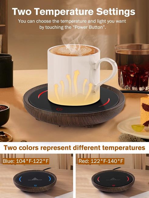 PUSEE Candle Mug Warmer, Gravity-Induction Coffee Mug Warmer for Desk with 2 Temp Settings, Auto Shut Off Coffee Cup Warmer, Beverage Warmers Heat...