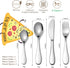 Kids Silverware Set, EIUBUIE18/10 Stainless Steel Metal Toddler Utensils, Safe Reusable Child Cutlery Flatware Includes Fork Knife Table Spoons fo...