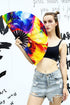 Amajiji Large Rave Folding Hand Fan for Men/Women, Chinease/Japanese Bamboo Hand Fan, Festival Accessories Performance Decoration Gift Dance Handh...