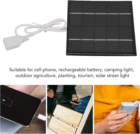 Mini USB Solar Panel Portable Polycrystalline Solar Charger for 1.2W 5V for Mobile Phone and Outdoor......
