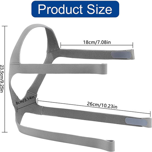 Headgear Strap Replacement for ResMed AirFit Full Face Universal Fit, Adjustable Home Ventilator Mask Headband for Adults(Headgear Only)...