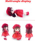HWD Kawaii Stuffed Soft Flower Girl Plush Toy Doll Girls Gift, 18 Inch (Red)...