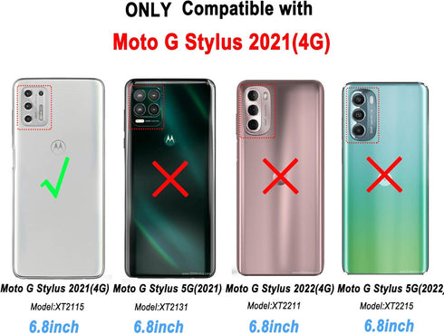 LeYi for Moto G Stylus Phone Case 2021, Moto G Stylus Case with 2 Tempered Glass Screen Protector, Military Grade Phone Case with Kickstand for Mo...