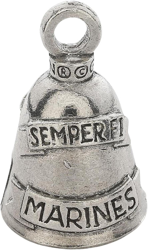Guardian Bell Marines Bell Good Luck Bell w/Keyring & Black Velvet Gift Bag | Motorcycle Bell | Lead-Free Pewter | Good Luck Gift to Friends & Fam...