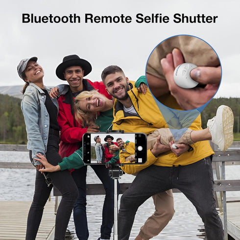 Mini Bluetooth Speaker Wireless with Remote Shutter, Multi-Functional TWS Pairing Bluetooth Speaker, Built-in Mic, Portable Bluetooth Speaker for ...
