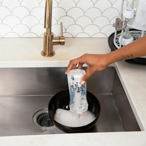 The First Years Suds Baby Bottle Washer - includes Built-in Baby Bottle Brush - Baby Bottle Cleaner and Bottle Cleaning Brush...