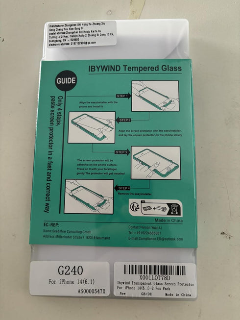 Ibywind Screen Protector for iPhone 14 6.1",with Metal Camera Lens Protector,no bubble,easy to install...