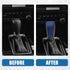 Gear Shift Head Knob Cover Transmission Lever Trim for Honda Civic 10th Gen 2016 2017 2018 2019 2020 Faux Leather Black Blue Stitches...