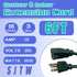 6 Ft Outdoor Extension Cord for Christmas Decorations- 16/3 SJTW Waterproof Power Cable with 3 Prong Grounded Plug, Green...