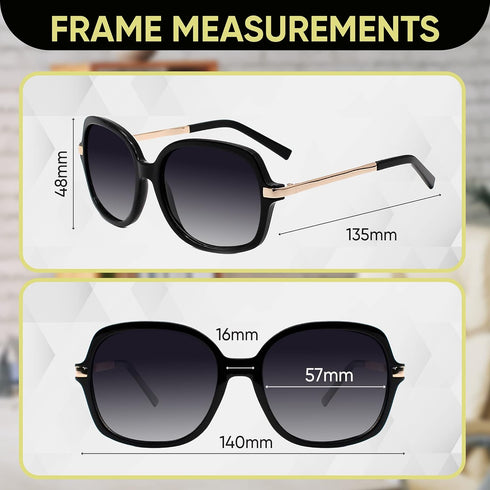 Yogo Vision Polarized Sunglasses for Women Square Classic Trendy Stylish Sun Glasses 100% UV Protection...