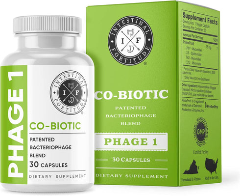 Phage 1 - Ultimate Gut Health Supplement, Total Restore Intestinal Defense, Patented Bacteriophage Blend for Gut Support, Digestive & Immune Syste...