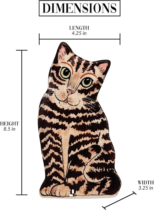 Pavilion Gift Company - Rescue Me Now - Small Brown Tabby Vase, 8-1/2-Inch Tall...