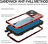 AICase for iPhone 13 Case Waterproof Metal Underwater Phone Case with Built-in Screen Protector, Full Body Protective Military Grade Shockproof He...