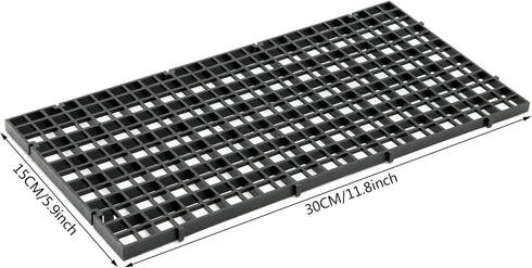ALEGI Aquarium Plastic Grid Divider Tray Egg Crate,Grid Isolate Board Divider Fish Tank Bottom Black Filter Tray (Black 2 Pcs S)...