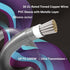 LINKUP - 50cm PSU PC Power Extension Cable Metallic Sleeved Silicone Coated Soft & Flexible to Route Custom Mod CPU w/Comb | 1x 8P (4+4) CPU EPS |...