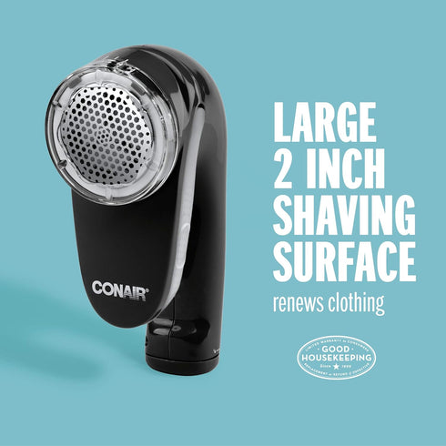 Conair Fabric Shaver and Lint Remover, Rechargeable Portable Fabric Shaver, Black...