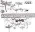 100g (About 50-80pcs) Antique Silver Dragonfly Charms Tibetan Insect Charms Pendants Craft Supplies for Bracelets Necklace Jewelry Making...