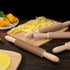 Beech Wood 7mm Fettuccine Pasta Cutter Noodle Lattice Roller Docker Dough Cutter Wooden Rolling Pin Spaghetti Pasta Maker Beechwood Noodle Cutter ...