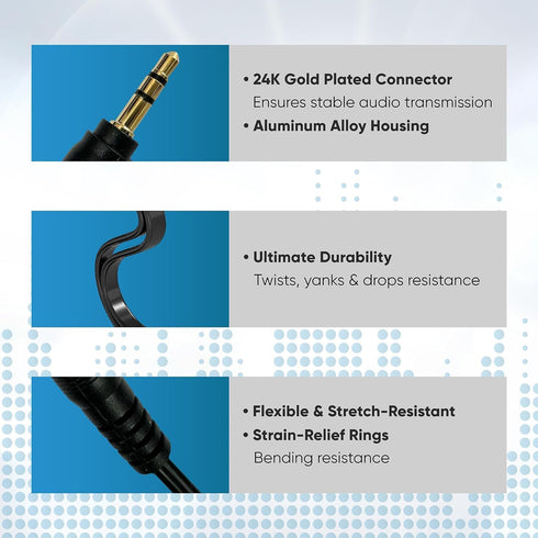 Headphone Splitter 3.5mm Aux Splitter 2 Female to 1 Male Audio Y Splitter Stereo Dual Headphone Adapter Compatible with Laptops PC Tablet TV Smart...