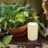 Waterproof Outdoor Battery Operated Flameless Candle Remote Timer Large Tall White Plastic Realistic Flickering Electric LED Pillar Lantern Garden...